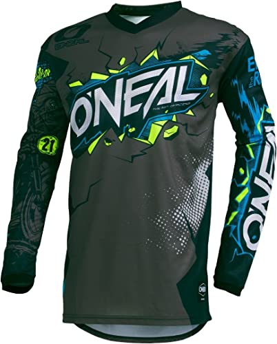 O'NEAL Unisex Kinder Mountainbike Jersey Langarm-Shirt, Grau, S