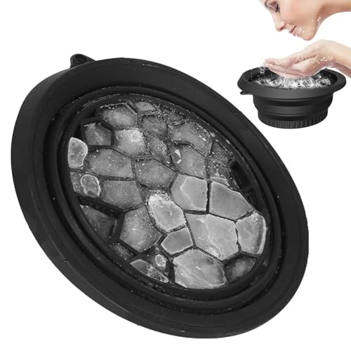 Shaersu ice Gesichts-Klappwaschbecken, Gesichts-Eisbad-Schüssel, Silikon-kühlendes faltbares Waschbecken, tragbare Hautpflegeschüssel für Schwellungen, Schönheitsroutine, Badezimmerzubehör
