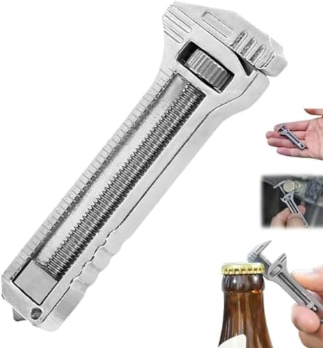 Mini Multitool Wrench Compact Taschenwerkzeug Multitool Multitool-Schraubenschlüssel Crowbar Schlüsselanhänger Schraubenschlüssel Flaschenöffner Verstellbares Multitool (1 STK)