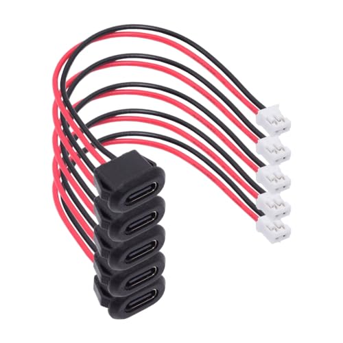 CY 5pcs/set DIY OEM Type C Female Socket to 2Pin Header Cable Pitch=2.0mm Latch Mount Type DC 5V Power