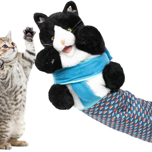 Katzenpuppen-Wrestler, Katzen-Handpuppen, Plüsch-Tierspielzeug, Wrestling-Handschuh Mits Stabiler Polsterung, Interaktives Katzen-Handpuppen-Wrestler-Spielzeug Für Training Und Übung