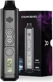 Vaporizer Cannabis IOUQ KIT Verdampfer e zigarette Keramische Heizkammer LCD Display Bildschirm unterstützt weed präzise Temperaturregelung Tabakerhitzer (Black)