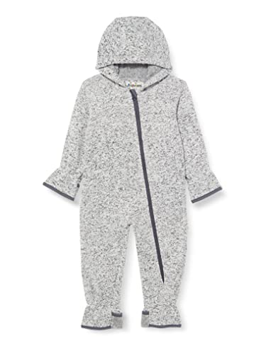 Playshoes Unisex Kinder Fleece-Overall Jumpsuit, grau Strickfleece, 68