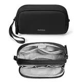 tomtoc Kabeltasche Zubehörtasche, Reise EDC Elektronik Organizer Tasche Kabelorganizer Tech Pouch Bag für Laptop Zubehör, Powerbank, Ladekabel, Ladestecker, Festplatte, DJI Osmo Pocket 3, Schwarz