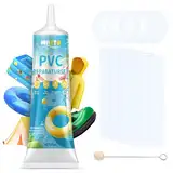 Miioto Wasserbett Reparaturset, Pool Reparaturset, Flickzeug Luftmatratze, PVC Kleber Geeignet für Aufblasbare Kajaks, Zelte, Wasserbett, Schwimmringe Usw, wasserdichte Versiegelung, 60 Ml