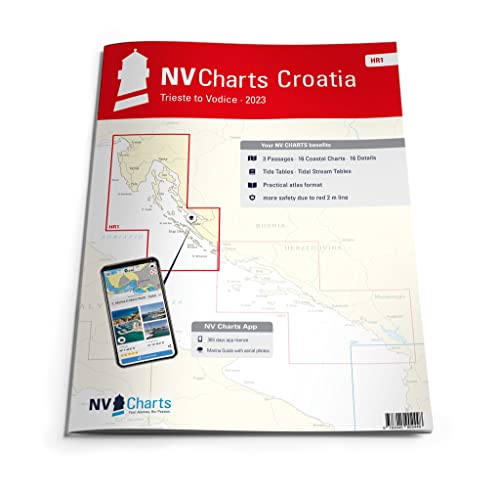 NV Atlas Croatia HR 1 mit App Lizenz - Seekarte Kroatien - Triest bis Vodice mit Pula, Rijeka und Zadar