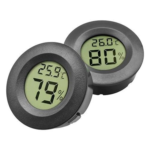IGEAIIE Reptilienthermometer und Hygrometer, 2 Stück, digitales Thermometer, Messgerät für Reptilienbecken, Vivarium, Bartagame, Leopardengecko, Schildkröte, genaue Temperatur- und