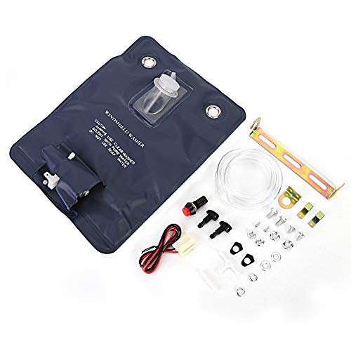 Scheibenwaschpumpe Scheibenwasch Flasche, 12V Universal Scheibenwaschpumpe Mit Flaschenbeutel Kit für Oldtimer 151286776374