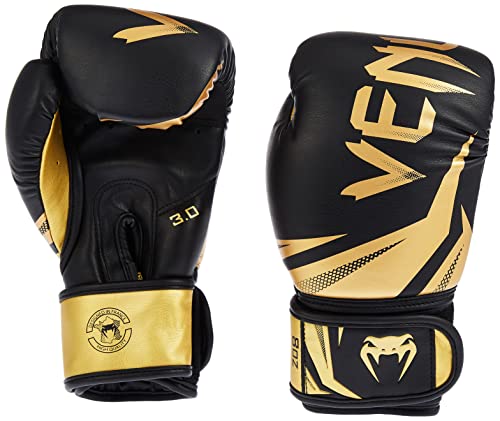 Venum Unisex Challenger 3.0 Boxhandschuhe, Black/Gold, 12 Oz EU