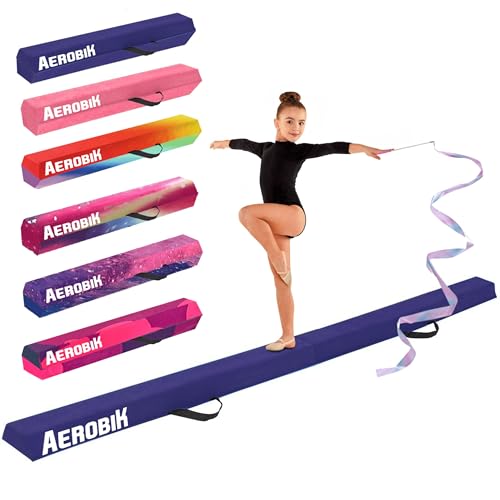 Schwebebalken Aerobik® | Zusammenklappbarer Gymnastikbalken für Kinder und Erwachsene | Transportabel mit Tragetasche | Starr, leicht, rutschfest | 3 Lagen Soft-Touch-Beschichtung | OriginalCup®
