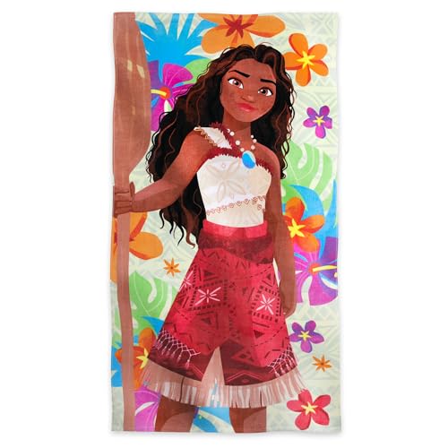 Disney Store Official - Vaiana 2 - Handtuch - 150 x 74 cm - Handtuch für Kinder zur Nutzung am Strand, im Badezimmer, beim Schwimmunterricht und im Urlaub