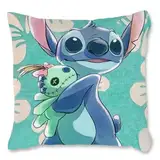 Oirigaga Kissenbezug, Kinder Kopfkissenbezug Cartoon Kissenhülle, Superweich Plüsch Zierkissenbezüge mit Doppelseitigem Muster und Verdecktem Reißverschluss für Sofa Bett Stuhl Auto, 45x45cm