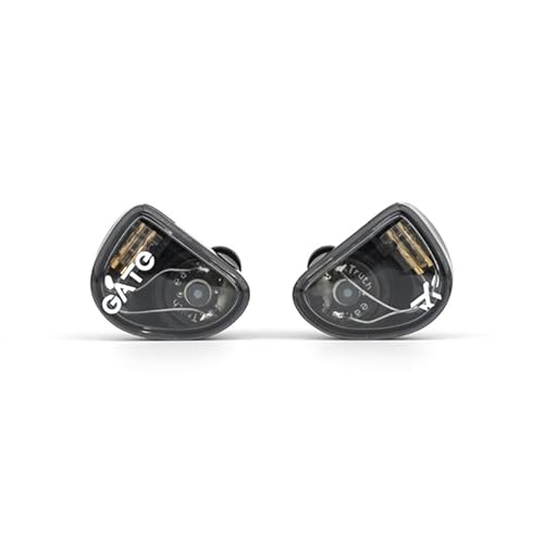 Truthear Gate In-Ear-Kopfhörer, dynamischer Treiber, 3,5 mm, austauschbares Kopfhörerkabel, mit Mikrofon, Schwarz