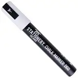 STATIONERY ISLAND Kreidestifte für Tafel Abwaschbar, Weiß Kreidestift für Fenster, 6mm 1 Stück Kreidemarker, Fensterstifte