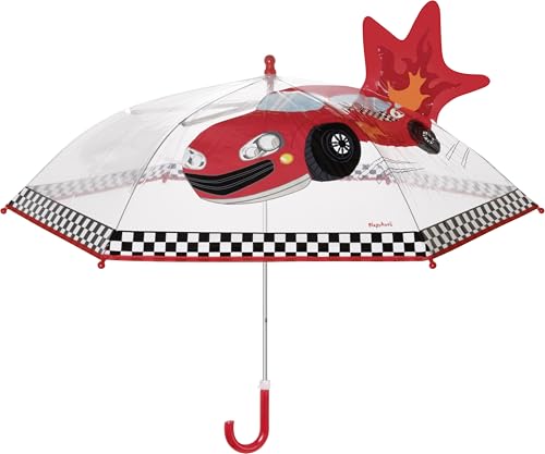Playshoes Stockschirm mit kindgerechtem Mechanismus Unisex Kinder,3D Rennwagen,original