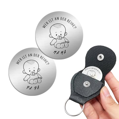 Geschenk für Neugeborene, eine perfekte Entscheidungsmünze als Geschenk, Geschenkidee für Werdende Mütter,Taufgeschenke für Mädchen Jungen - silbrig