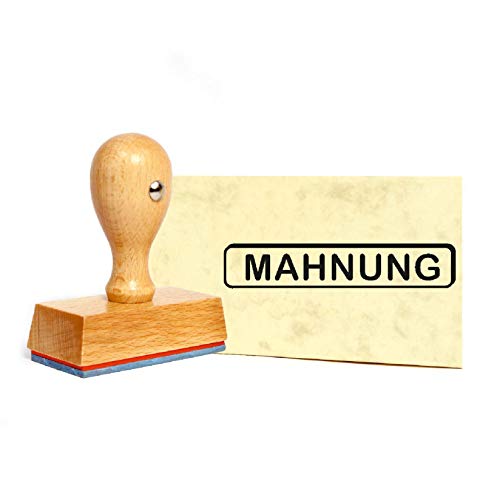 Stempel Mahnung - Holzstempel - 49 x 9 mm