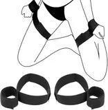 BDSM Sex Bondage Fesseln Set,Sex Bondage Handgelenk und Oberschenkelmanschetten, Bettfesseln Sex Handschellen Spiele SM Kit,für Paare Frauen Unisex