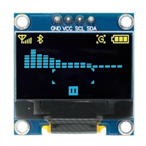 OLED Display, I2C Bildschirm Anzeigemodul, Display Modul, Selbstleuchtendes Display Board, 0.96 Zoll 128 x 64 Pixel I2C 3.3V-5V 4 Stifte, Stellen Sie Klare und Leicht Lesbare Informationen Bereit