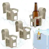 Pool Getränkehalter, 4 Stück Poolrand Getränkehalter aus Kunststoff, Multifunktionaler Poolside Cup Holder,Poolside Dosenhalter, Pool Becherhalter zum Abstellen von Getränken und Gegenständen