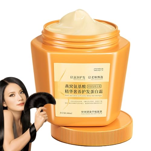 Amino Acid Luxury Nourishing Hair Protein Cream | 500 ml Haarmaske für geschädigtes Haar | Aminosäure Haarprotein Deep Moisture Conditioner | Reparierende Haarmasken