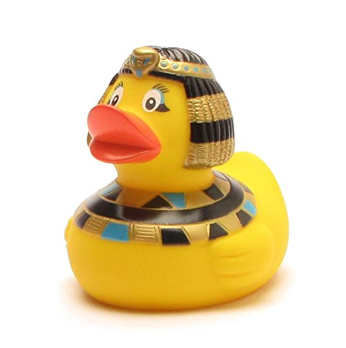 Duckshop I Kleopatra Badeente I Quietscheente Ägypten I L: 8 cm I inkl. Gummienten-Schlüsselanhänger im Set