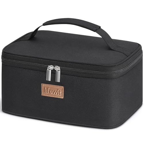 Lifewit Kühltasche Klein Isolierte für Männer Frauen, Faltbar Lunchbox Lunchtasche Isoliertasche Tragbare Kühlbox für Herren Damen für Picknicks Arbeit, Schwarz 6L