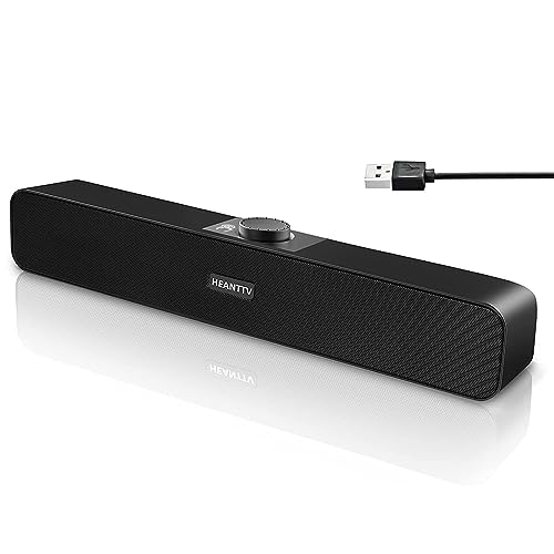 HEANTTV Computer PC Lautsprecher, Bluetooth 5.3 Sound bar , Soundbar HiFi Stereo,USB Betrieb, Boxen für Monitor, Laptop,Musik,Ps5,Ipad,Tablets,Smartphone