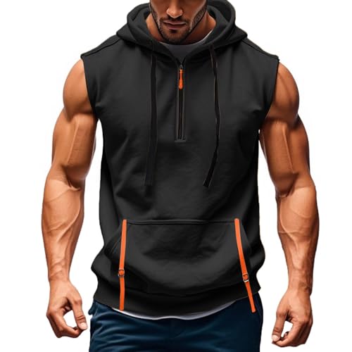 Meine Bestellungen Kurzarm Hoodie Tshirt Weiß Herren Slim Fit T-Shirt Hemd Langarmshirt Sport Top Herrenhemden Langarm Bügelfrei Neon Rave Outfit Herren Hawaii Muskelshirt Schwarz,L