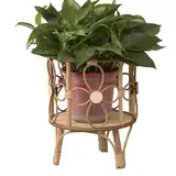 Pflanzenständer Aus Holz, Hohler Rattan Ständer Für Pflanzen Im Innenbereich, Geflochtener Topfhalter Deko-Ständer Rustikale Wohnaccessoires Für Wohnzimmer, Landhaus &