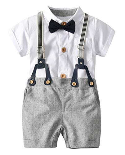 Happy Cherry - Junge Bekleidung Anzug Sommer Baby Taufe Kindersets für Hochzeitsfeier Zeremonie Festliche Kleidung Outfit Abendgarderobe Formal Elegant für Kinder 12-18 Monate