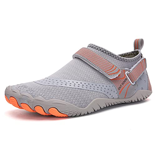 SWZEC Hike-schuhware Aquaschuhe - Weiche Schwimmschuhe (Grau,46)