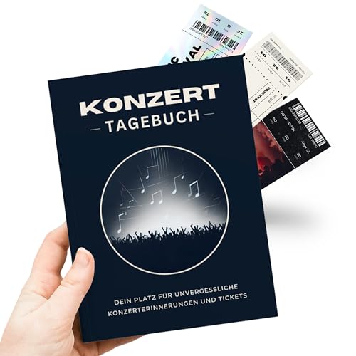 memoriecation Konzert Tagebuch - Dein Konzert Journal für unvergessliche Konzerterinnerungen - Konzerttagebuch mit Platz für Konzertkarten, Konzert Buch Hardcover