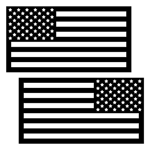 Kfz-Magnete mit USA-Flagge, Schwarz, 2 Stück