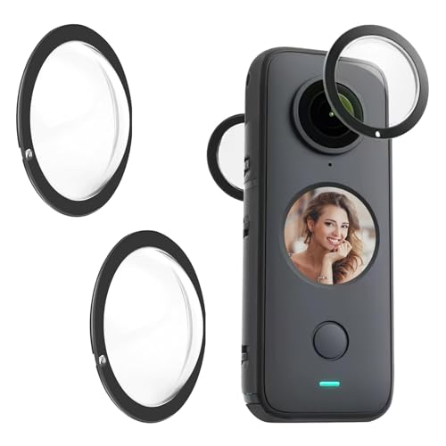 Dual Lens Guards für Insta360 One X2 PC, Doppelter Objektivschutz für ONE X2, Wesentliches Zubehör für Panorama-Action-Kamera – Sicherheit und Klarheit