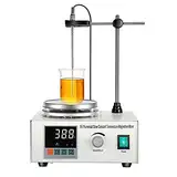 KKTECT Magnetrührer mit heizplatte 200W 1000ML mit digitaler Temperaturanzeige und Geschwindigkeitsanpassung und Magnetrührer Labor/Home Homebrew Küchenrührer