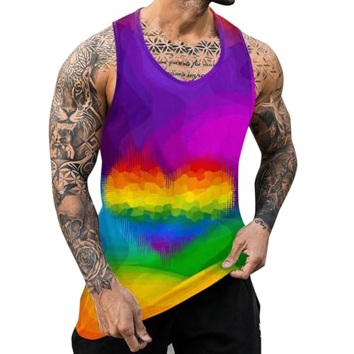 Tanktop Herren Bunt, Shirt Herren Basic, ÄRmelloses Muskelshirt Unterhemd FüR Training Gym Fitness & Bodybuilding Valueweight Athletic Funktionsshirt GrößEn ÜBergrößEn TräGershirts