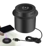 Unter dem Desk Wireless Ladegerät, drahtloses Ladegerät für Schreibtisch | USB unsichtbarer drahtloser Ladung,Smart Multifunktionales Handyzubehör für Schreibtisch, Schalter, Bett, Wohnzimmer, Wohnzim