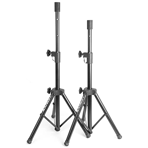 Vonyx LS02K Boxenstativ, Boxenständer, Lautsprecher Stativ, 65-135 cm, bis 20 kg, 35MM mit Sicherheitsstift, Lautsprecherständer höhenverstellbar, Boxen Stativ Speaker Stand - Schwarz