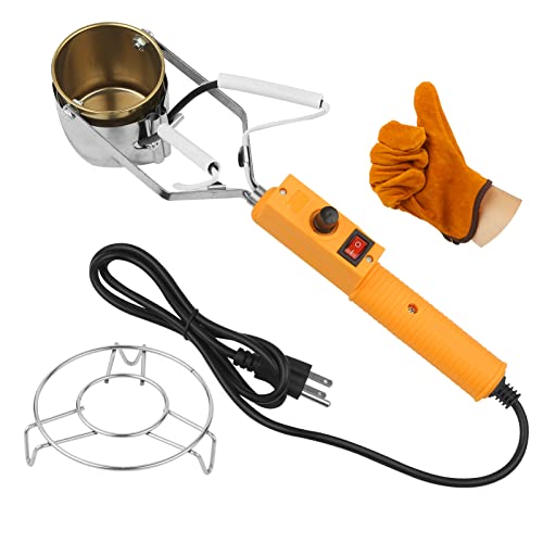 Bleischmelztopf zum Angeln und Kugelformen-Set, elektrischer Schmelztopf für Blei, Tiegel zum Schmelzen von Metall, Bleiformen zum Angeln von Gewichten, geeignet für Angelgewichte, Formen und