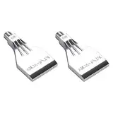 QUARKZMAN G1/4 Außengewinde Flachdüse x 2Stk Aluminum Legierung Flach Strahldüse für Teil Trocknen und Staubblasen [Silber Ton]