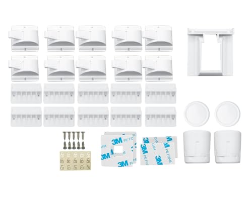 ROTOPATA Kindersicherung Schrank Schubladensicherung für Kinder & Baby Magnetisches Schubladen Schrankschloss, Kleben oder Schrauben Zwei Installationsmethoden (10 Schlösser & 2 Schlüssel)