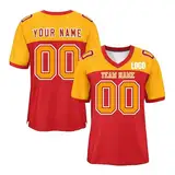 Personalisiertes American Football Trikot mit Namen Nummer Benutzerdefinierte Herren Sporthemden Trikot Atmungsaktiv Personalisierte Fußballtrikots Fußball Team Shirt für Frauen Männer Jugend Kind