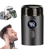 Neuester Tragbarer Elektrischer Mini-rasierer, Sopami Mini Rasierer, Capsule Razor,Sopami Mini Shaver,USB Waschbarer Reise-Nass-Trockenrasierer für Damen Herren (Grau)