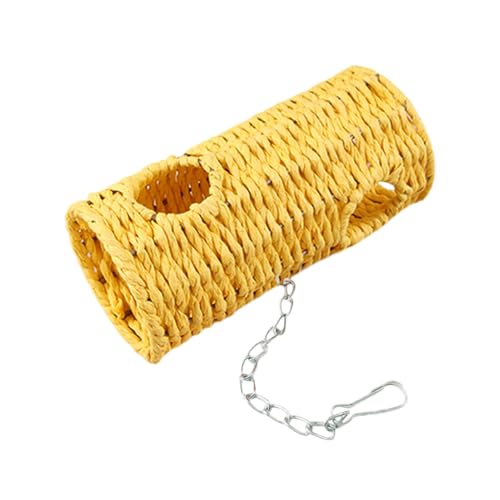 Vogelhäuser, hängbares Hängemattennest, natürlich gewebter Tunnel, Käfigzubehör, 20 x 9 cm, komfortables Lebensraum-Design, ideal für Sittiche, Lovebird, Finken, Conure, Hamster