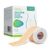 Silikonpflaster Für Narben, Silikon Narbenpflaster Wiederverwendbar, Rolle Narbenband Perfekt Für Die Kaiserschnittnarbe, Narben Entfernen, Narben Im Gesicht, Keloid, haftet sehr gut(4cmx1.5m, Rolle)