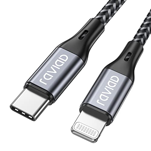 RAVIAD USB C Lightning Kabel 1M [MFi Zertifiziert] Power Delivery Nylon Typ C to Lightning Ladekabel für iPhone 13/13 Pro/13 Pro Max/13 Mini/12/12 Pro Max/12 Mini/11 Pro/X/XS/XR/8/SE