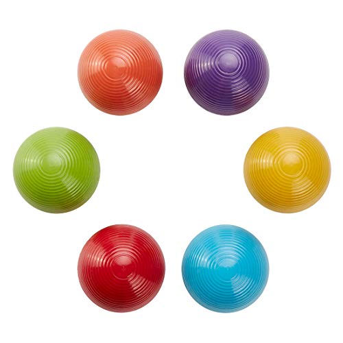 ApudArmis Krocketball-Ersatz, 7,6 cm, Set mit 6 farbigen Ersatzbällen für Rasen, Hinterhof, 71,1 cm und 81,3 cm, Krocket-Spiel-Set für sechs Spieler