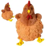 Huhn Plüschtie,Plüschtier Stofftier Huhn, Simuliertes Tier Huhn Plüschtier, Kuscheltier Huhn, Realistische Huhn Plüschspie Geflügel Spielzeug für Wilde Tiere– Geschenk für Freunde und Kinder (23*22*18
