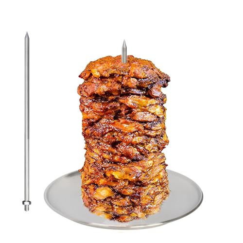 Vertikaler Spieß - 8in Edelstahl Al Pastor Spieß für Grill | Brasilianer Grillspieß, vertikaler Spieß für Grill, Grillspieße, Grillgrill, Würstchen, Schweinefleisch, Truthahn, ganze